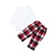 thumbnail image 4 of Pijamas Para Navidad Familia Ciervos Estampado Tops + Pantalones Cuadros XBTCLXEBCO 6T;NiñO Blanco, 4 of 6