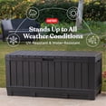 thumbnail image 5 of Keter Kentwood 92 Gallon Resin Deck Box-Organization and Storage for Patio Furniture Outdoor Cushions, Throw Pillows, Garden Tools and Pool Floats, Graphite, 5 of 10