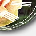 thumbnail image 3 of Designart 'Red and Orange Rose Flower Close Up' Traditional wall clock, 3 of 3