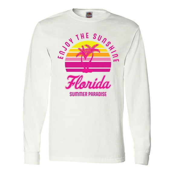 Inktastic Enjoy the Sunshine Florida Summer Paradise Long Sleeve T-Shirt