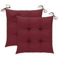 thumbnail image 5 of vidaXL Chaises Batavia 2 Pcs avec Coussins Rouge Vin en Bois de Teck Massif, 5 of 5