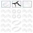 thumbnail image 1 of 20 pares de almohadillas para la nariz para gafas y 4 almohadillas adhesivas para sujetar las gafas, almohadillas para la nariz para gafas, gafas para leer, gafas de sol, almohadillas adhesivas para la nariz de silicona (transparente) MFZFUKR ZJWJ836-2, 1 of 8