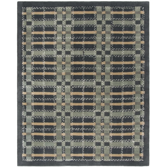 SAFAVIEH Martha Stewart Thalia Colorweave Plaid Area Rug, Wrought Iron Navy, 5' x 8'