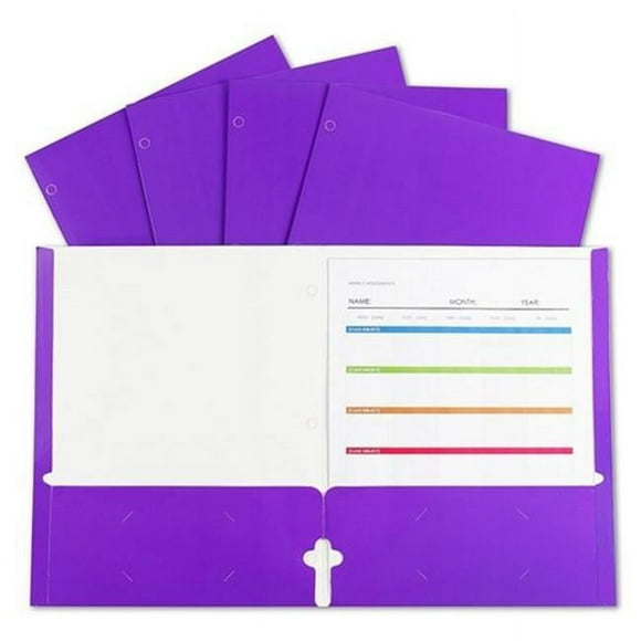 C-Line Produits CLI06319 Portfolios en Papier à 2 Poches, Violet - Boîte de 25