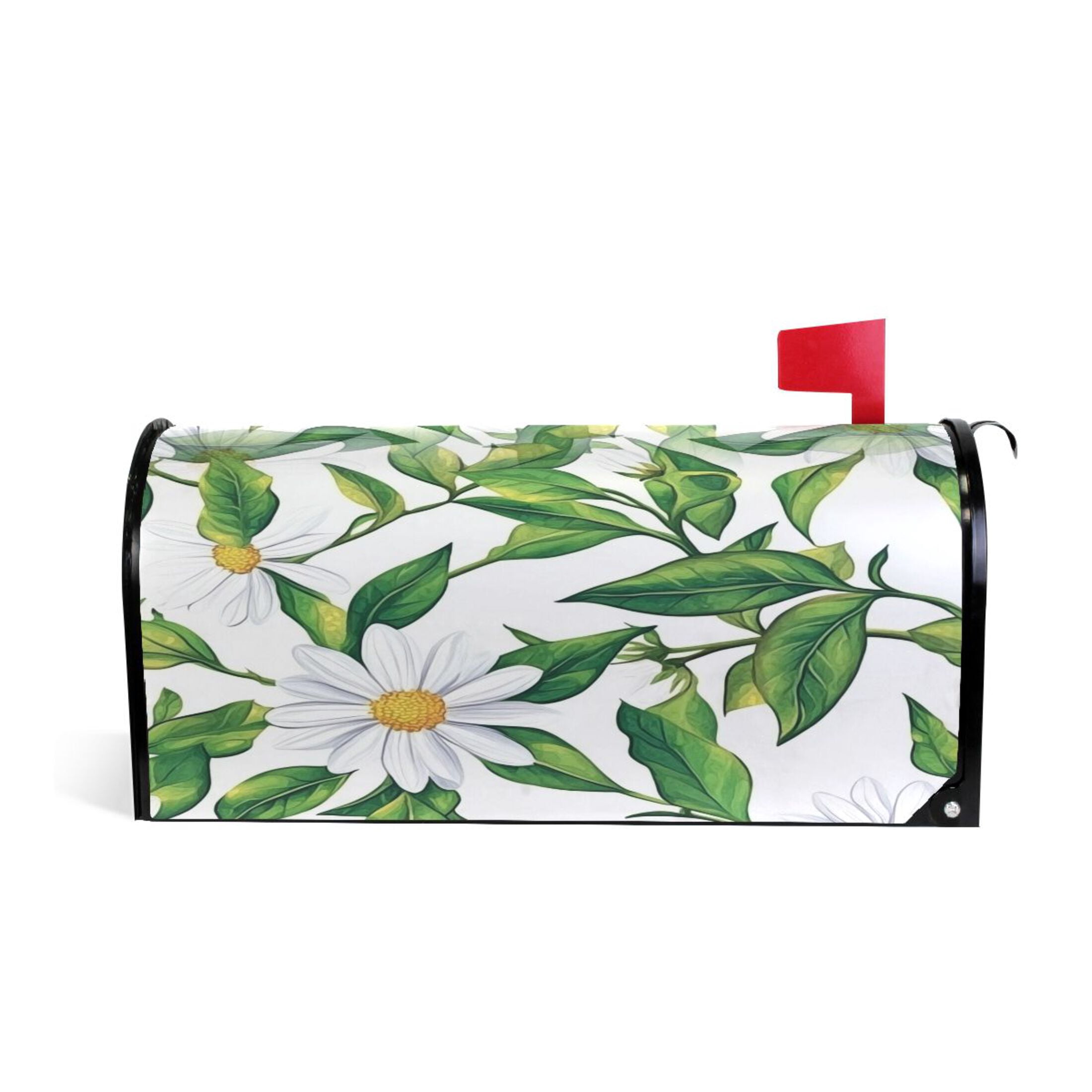 Magnetic PVC Mailbox Cover Sunny Daisy Pattern, 25.4" x 20.7" Large, Waterproof UV Resistant