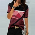 thumbnail image 2 of Otvok Tops for Women's Casual Geometry Print T-Shirt Short Sleeve Blouse Round Neck Loose Shirts, 2 of 6