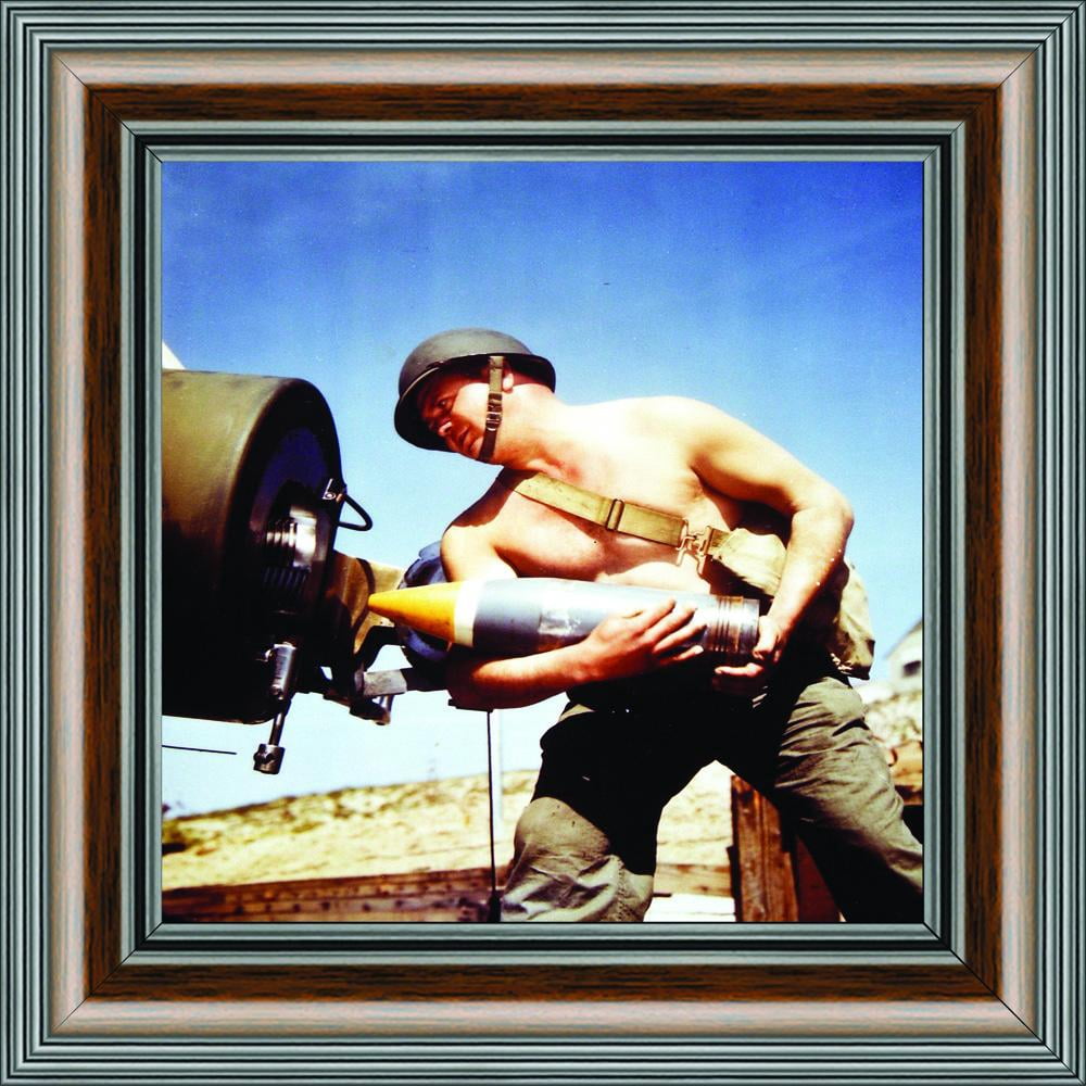 Historically Yours Patriotic Soldier, Men of Honor Framed, Military Image,10x10 8523