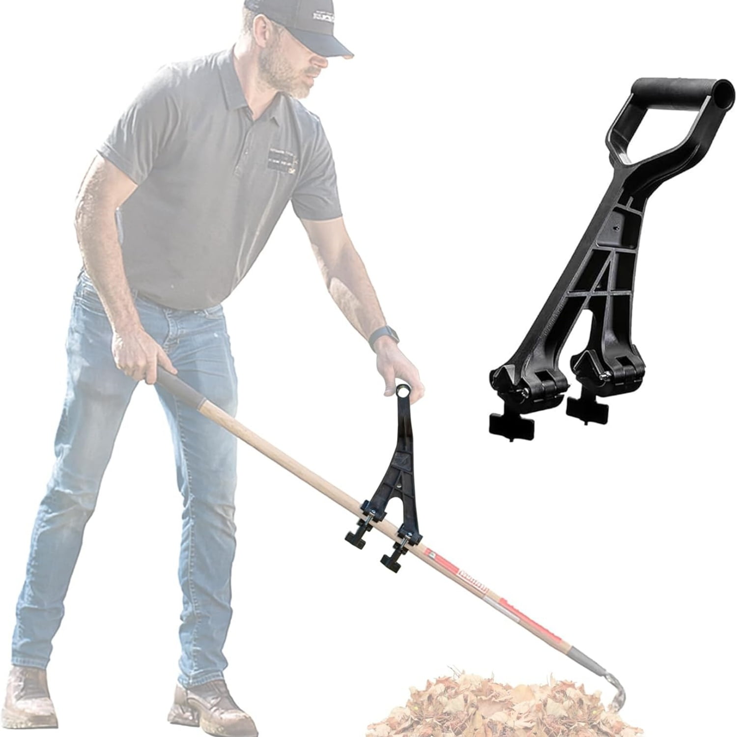 Universal Extension Handle Attachment for Weedeater, String Trimmer, Shovel, Rake & More | Versatile Back Saving Attachment for All Gardening Tools | Yard Tool Gifts for Men