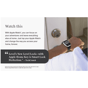 Level Lock+ Connect Wi-Fi Smart Lock Deadbolt with Apple Home Key, Satin Nickel