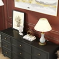 thumbnail image 6 of MONSLIPA 9 Drawer Double Dresser, Modern Wood Chest of Drawers for Bedroom Living Room Black, 6 of 8