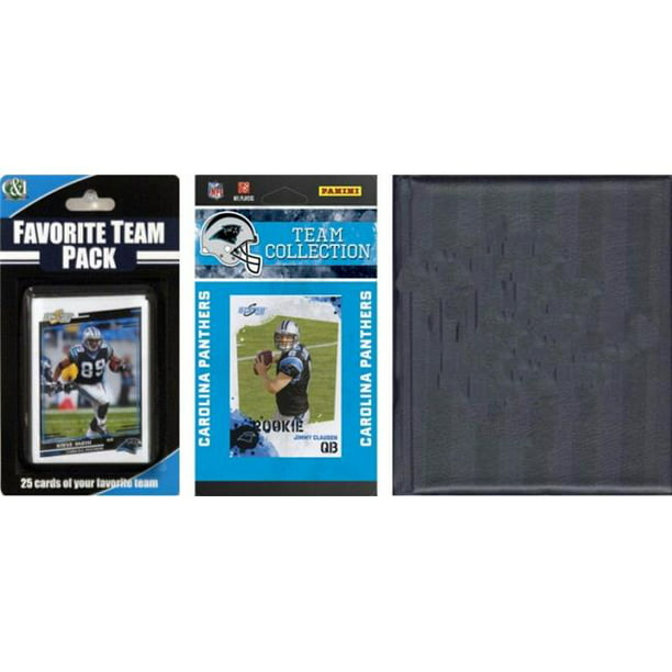 C & I Collectables 2010PANTHERSTSC NFL Carolina Panthers Licensed 2010 Score Team Set et Pack de Cartes de Trading de Joueur Préféré Plus Album de Stockage