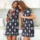 thumbnail image 4 of Fotbe Llamas 1 Bata de Dormir para Mujer con Estampado, Camisón de Algodón de Manga Corta, Ropa de Dormir Casual, 4 of 6