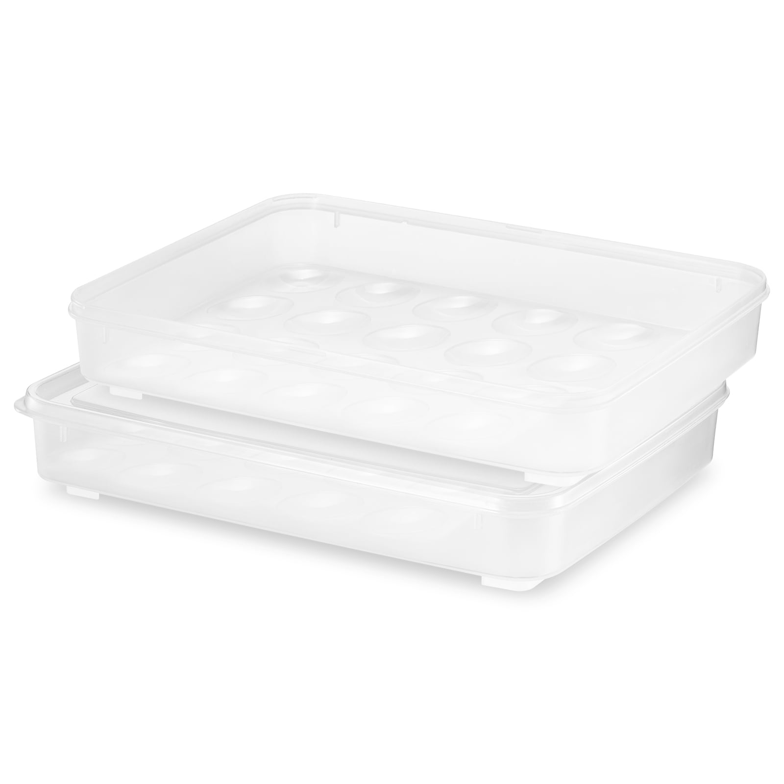 Sorbus Egg Storage Trays 2 Pack, Clear Stackable Deviled Egg Holder, 48 Egg Capacity