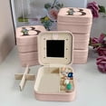 thumbnail image 4 of Fnyoxu Travel Jewelry Case for Women Girls,Small Travel Jewelry Case Mini Jewelry Travel Case for Girls Jewelry Box Travel Gifts Sunflower Gifts for Women, 4 of 8