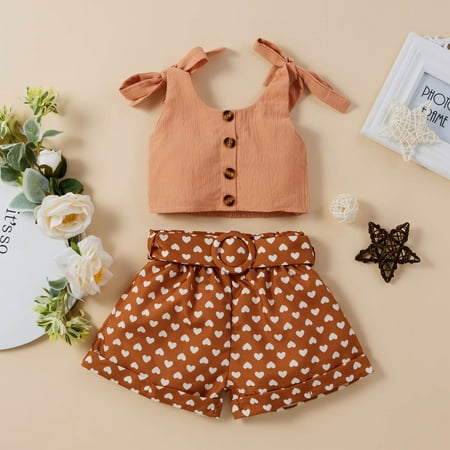 

Simplmasygenix Children s Day Gifts Kids Tops Clearance Toddler Baby Girls Wave Point Print Sling Clothes Comfortable Cute Tow-piece