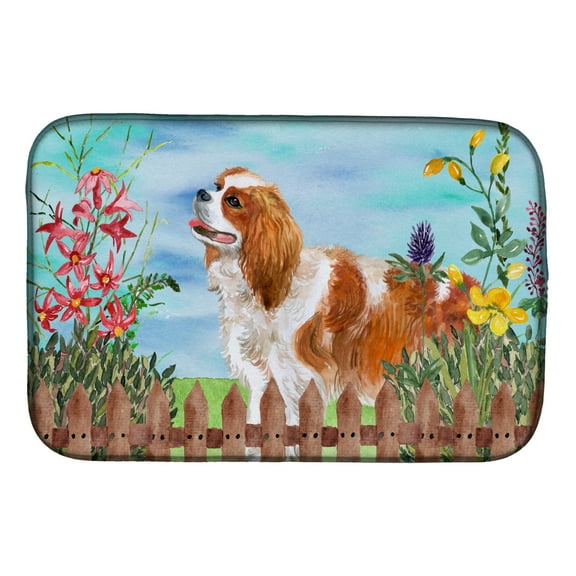 Cavalier Spaniel Spring Dish Drying Mat