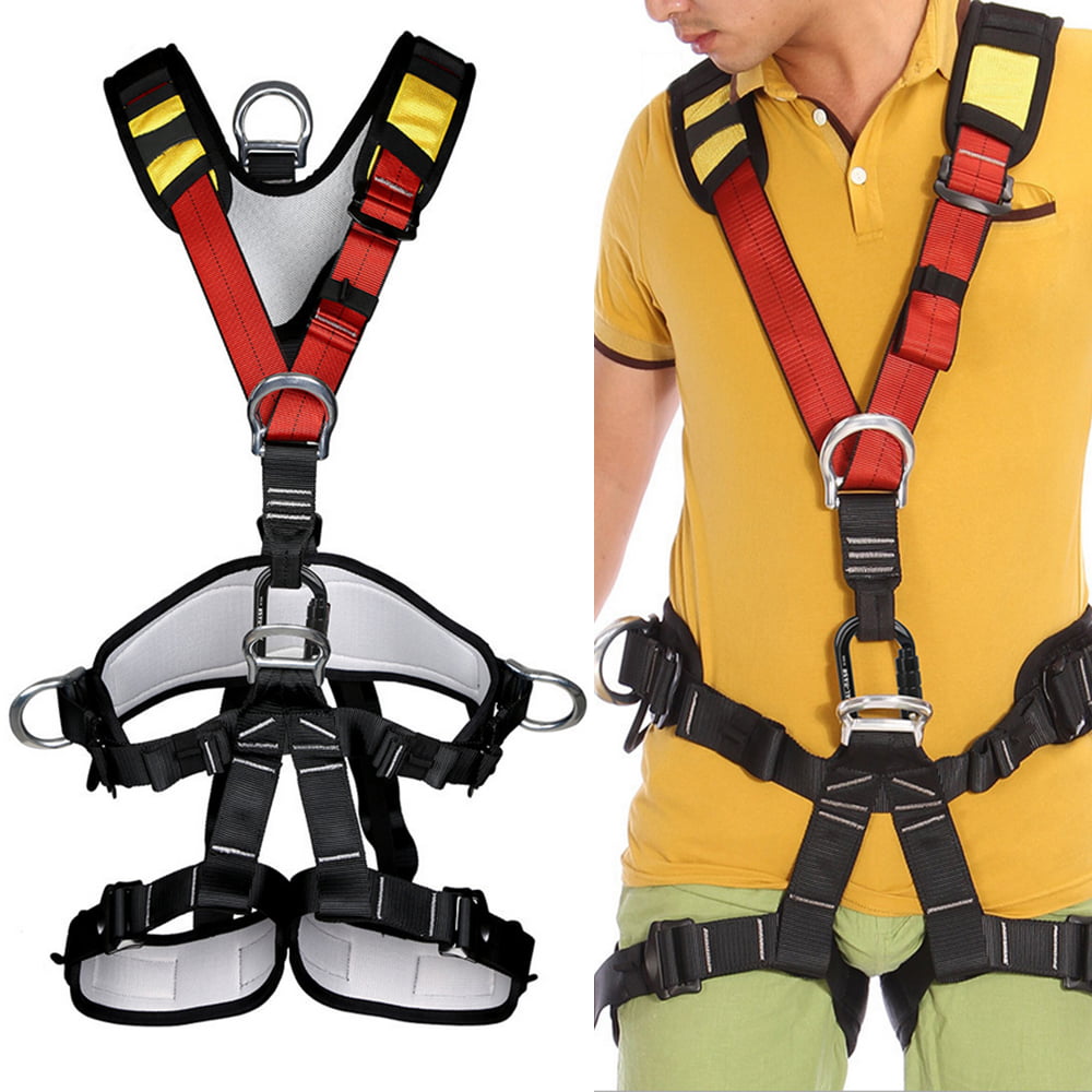 Full Body Safety Belt Tree Climbing Saddle Rock Climbing Aerial Work Harness US 