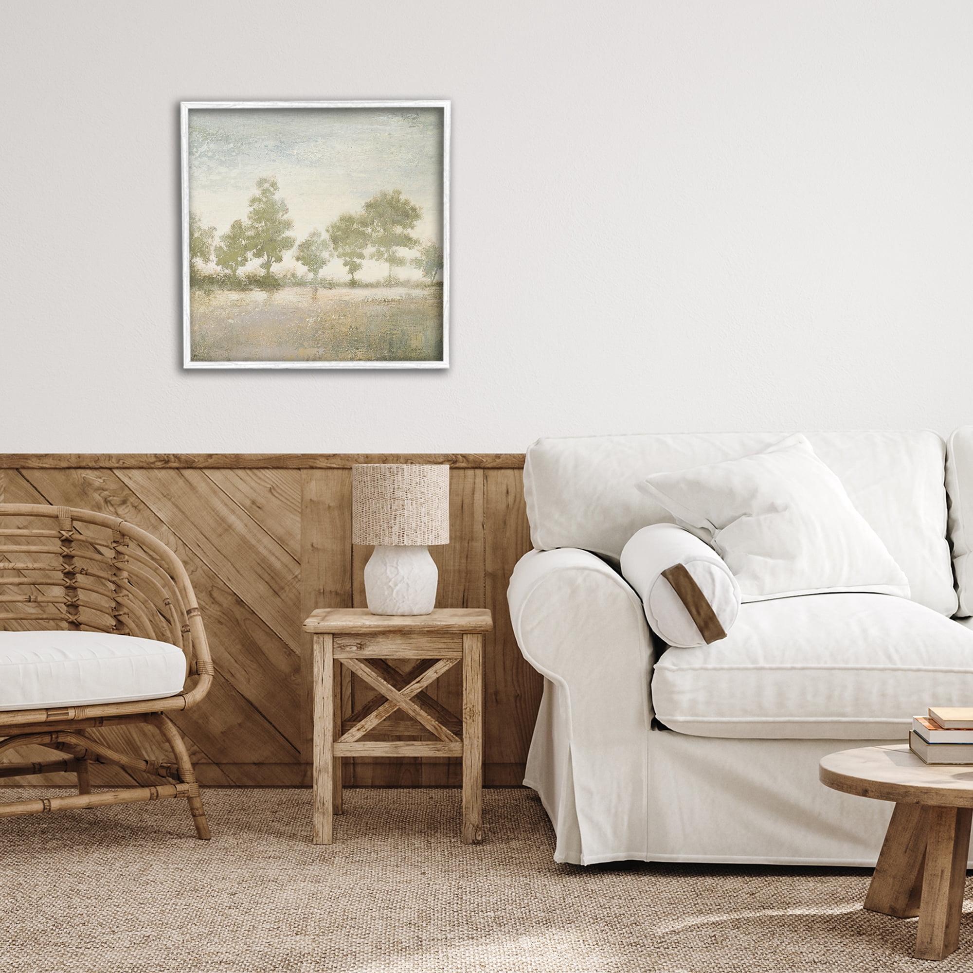 Stupell Industries Forest Light Landscape White Framed Giclee Art, design by Michael Marcon