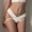 🔥 White, variant on Women's Lace Mid-Rise Shaping Briefs Abdomen Control Hip Lift Breathable Sheer Panels Cotton Lined Crotch Seamless Soft Stretch Fabric Comfortable Intimate Wear for Daily Shaping
