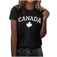 thumbnail image 2 of Ounisa Womens Short Sleeve T Shirts Crew Neck All Over Print Casual Loose Fit Soft Comfy Spring Summer Daily Wear Basic Tops S-3XL, 2 of 5