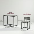 thumbnail image 3 of HOMCOM Industrial Dining Table Set for 2, Small Kitchen Table and Chairs, 3 of 10