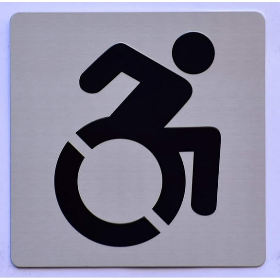 International Symbol of Accessibility (ISA) Sign - 6x6 (Silver)