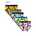 thumbnail image 2 of 5pcs Boys Cartoon Car Print Underwear Set, 2 of 2
