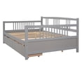 thumbnail image 6 of Tcbosik Full Size Daybed Wood Bed with Two Drawers,Gray, 6 of 9