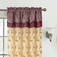 thumbnail image 2 of RT Designers Collection  90 in. Pia Embroidered Panel with Double Valance, Burgundy, 2 of 5