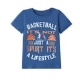 thumbnail image 5 of HILEELANG Kids Boys T-Shirts 3 Pack, 100% Cotton Short Sleeve Tees for 6-12Y, Basketball & Soccer Sports Themed Summer Tops for Teen Boys, 5 of 10