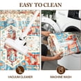 thumbnail image 6 of Vintage Rug - 4*6ft/5*7ft/6*9ft/8*10ft/9*12ft Washable Area Rug, Entryway Stain Resistant Kitchen Mat, Non Slip Non Shedding, Pet Friendly Bathroom Carpet, for Indoor Bedroom Living Laundry Room, 6 of 8
