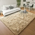 thumbnail image 3 of IR Imperial Rooms Shaggy Rug 3x5ft for Hallway, Ultra Soft Modern Area Shag Floor Carpet Beige, 3 of 10