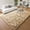 Beige, variant on IR Imperial Rooms Solid Collection Shaggy 4x4Ft Round Rug for Living Room Fluffy Rug Pink