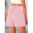 thumbnail image 2 of SMZ Womens Boxer Shorts 2025 Summer Casual Lounge Sleep Gingham Pajama Y2K Plaid Short Pants with Pockets, 2 of 6