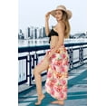 thumbnail image 2 of LA LEELA Women's Wraps Summer Long Pareos Vacation Skirt Beach Bikini Beachwear Sarong CoverupsSwimwear for Women One Size Multicolor, Floral, 2 of 5
