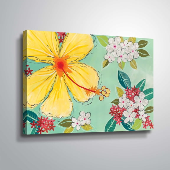 ArtWall Tropical Flower, Gallery Wrapped Canvas by Jennifer Peck