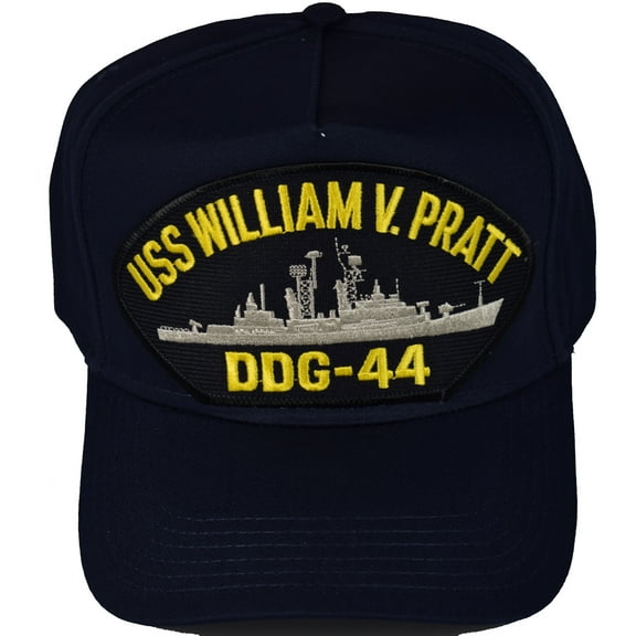 USS WILLIAM V. PRATT DDG-44 SHIP HAT - NAVY BLUE - Veteran Owned Business