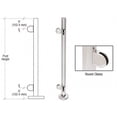 thumbnail image 5 of CRL PR42LPS Polished Stainless 42" Steel Round Glass Clamp 90 Degree Corner Post Railing Kit, 5 of 5