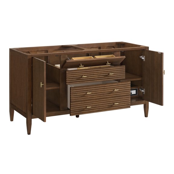 James Martin Vanities 485-V60d Myrrin 60" Double Basin Wood Vanity Cabinet Only -