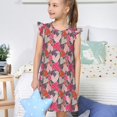 thumbnail image 4 of Fotbe Hearts for Valentines day Vestido de Dormir para Niñas de 3 a 10 Años, Mangas Cortas, Estilo Princesa, Pijama Camisón con Mangas Voladas-Small, 4 of 6