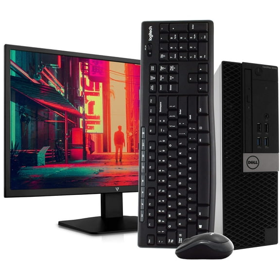 Restored Dell OptiPlex 5040 Desktop Computer Bundle with 23.6" Monitor, Intel Core i5, 16GB RAM, 2TB HD, DVD-ROM, Windows 10 Pro, Black (Refurbished)