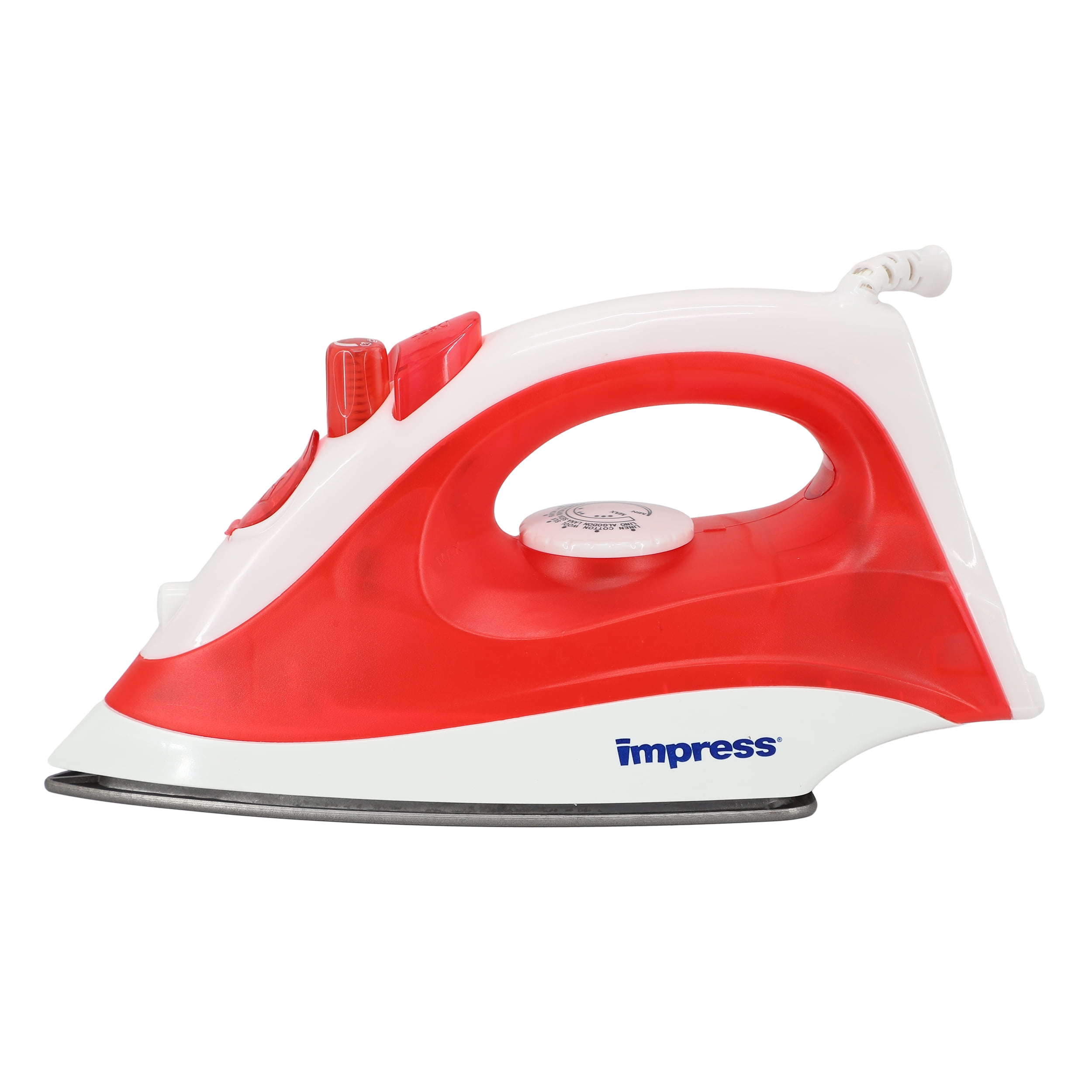 Impress 1200 Watt Compact & Lightweight Steam & Dry Iron in Red