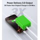 thumbnail image 3 of Bloque de carga rápida Qwinjwin USB C de 40 W, carga rápida, paquete de 2 unidades, verde, 3 of 8