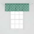 thumbnail image 2 of Ambesonne Brown Plaid Valance Pack of 2, Scottish and Symmetry, 54"X18", Almond Green Umber, 2 of 3