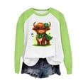 thumbnail image 5 of Xuyuer St. Patrick's Day Sweatshirt for Women Irish Shamrock Pullover Shirts Tops Raglan Sleeve Lucky Leaf Clover Shirt, 5 of 5