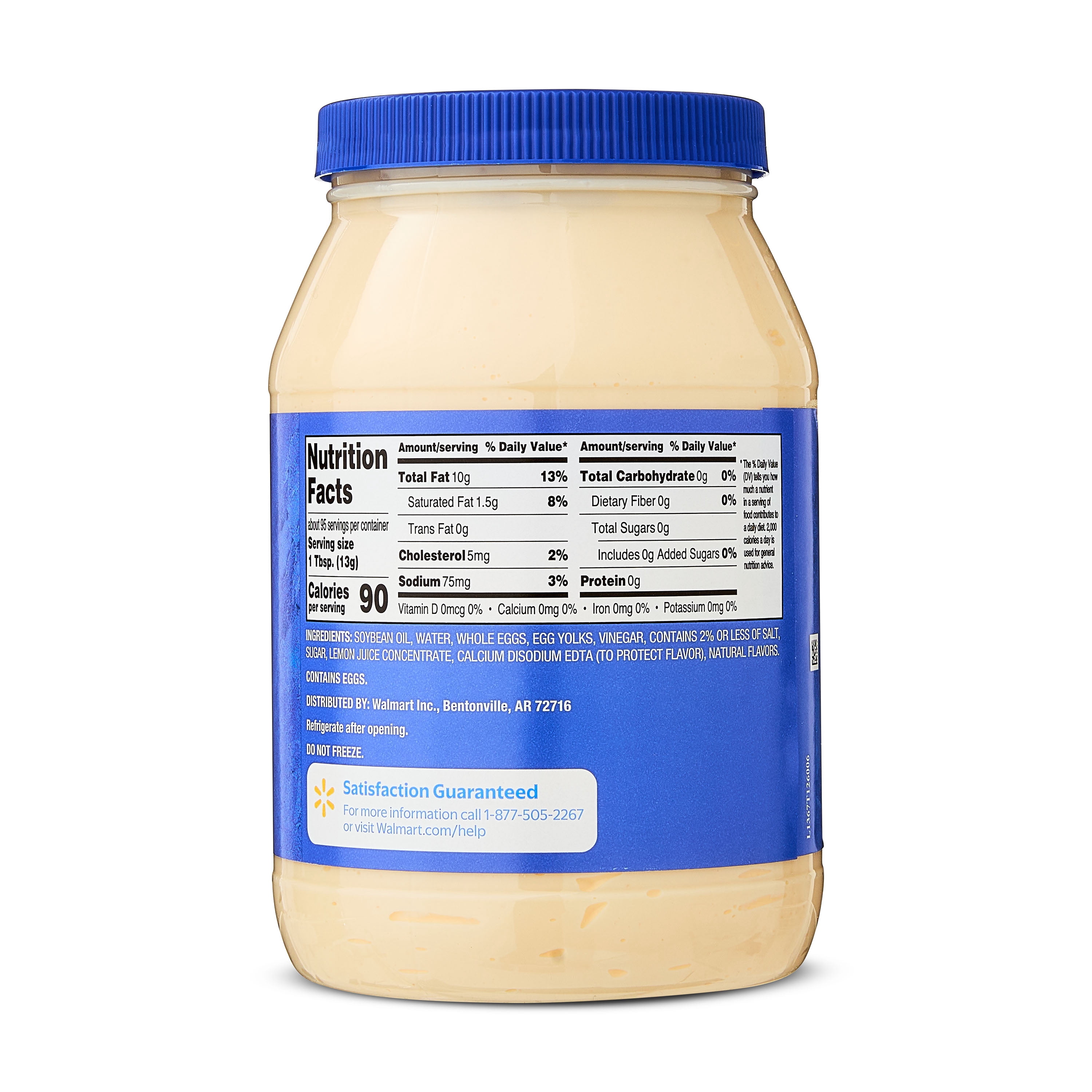 (6 pack) Great Value Mayonnaise, 48 fl oz