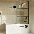 thumbnail image 3 of Claire 34 x 58 Framed Fixed 3/8 in. (10mm) Clear Tempered Glass Tub Door with Black Matte Frame, 3 of 6
