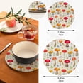 thumbnail image 3 of Pot Holders Trivets Set Pure Cotton Potholders Set, Hot Pads Set of 2, Forest Mushroom Hot Pot Trivets One 9.45 Inch and One 7 Inch Home Decor Gifts, 3 of 7