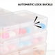 thumbnail image 4 of 10 cajas de almacenamiento de plástico de 6 rejillas para guardar herramientas de joyería (transparentes), 4 of 7