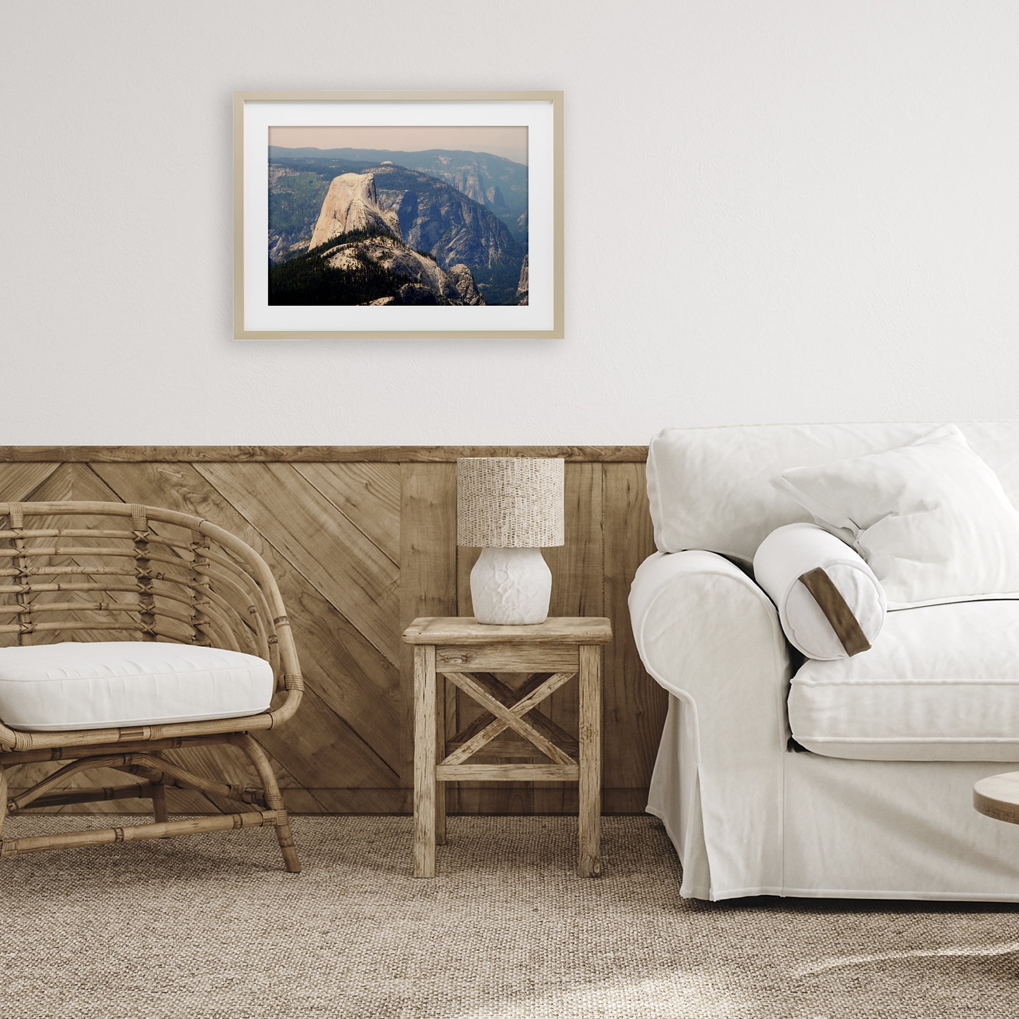 Stupell Industries Granite Monolith Above Forest Birch Framed Print Under Glass, design by Gemma Bardot